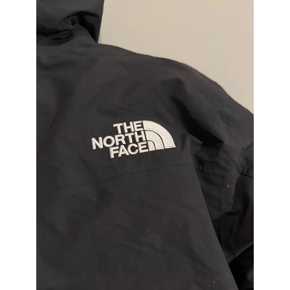 The North Face Down Parka Mens Small Black 550-Fill DryVent Hooded Jacket‎